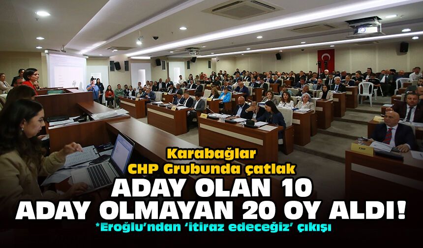Karabağlar CHP Grubunda çatlak: Aday olan 10, aday olmayan 20 oy aldı!