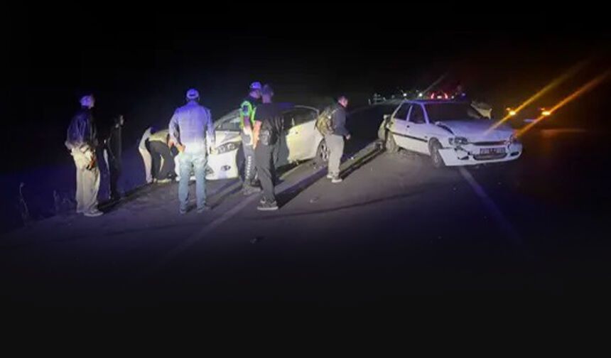 3 araç zincirleme kazaya karıştı... Üç yaralı, 6 koyun öldü