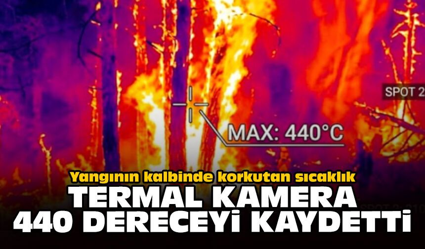 Yangının kalbinde korkutan sıcaklık: Termal kamera 440 dereceyi kaydetti