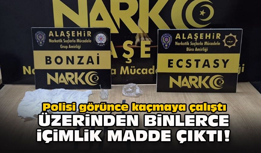Polisi görünce kaçmaya çalıştı... Üzerinden binlerce içimlik madde çıktı!