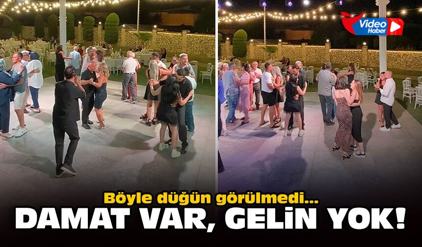 Böyle düğün görülmedi... Damat var, gelin yok!