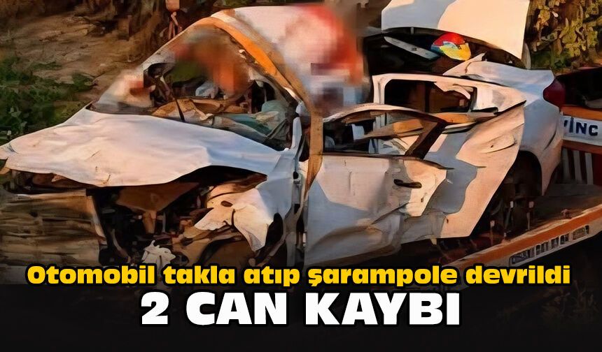 Otomobil takla atıp şarampole devrildi: 2 can kaybı