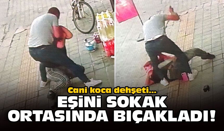 Cani koca dehşeti: Eşini sokak ortasında bıçakladı!