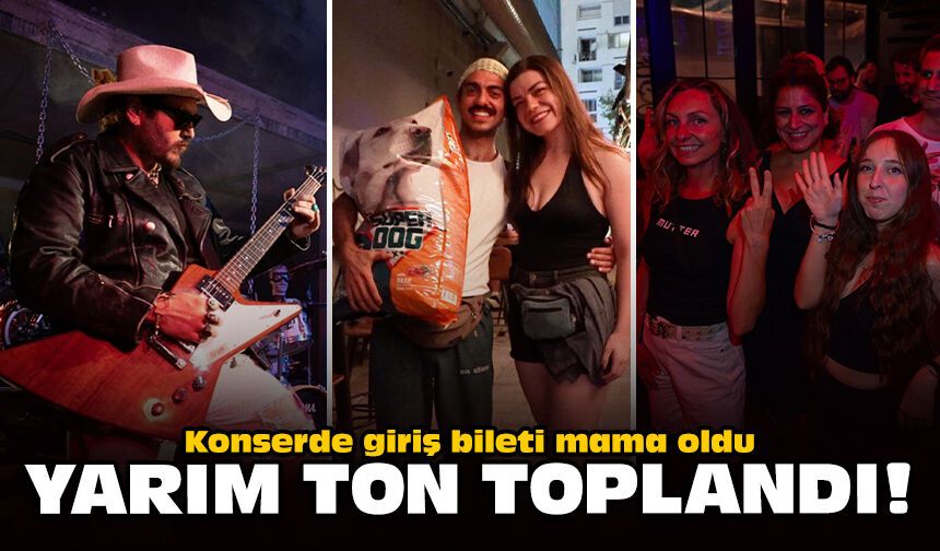 Konserde giriş bileti mama oldu: Yarım ton toplandı!