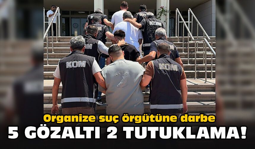 Organize suç örgütüne darbe: 5 gözaltı, 2 tutuklama!