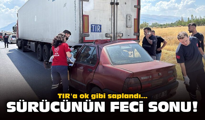 TIR'a ok gibi saplandı: Sürücünün feci sonu!
