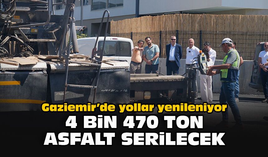 Gaziemir’de yollar yenileniyor... 4 bin 470 ton asfalt serilecek
