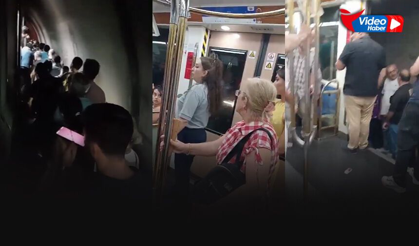 İzmir Metrosu'nda arıza... Yolcular raylara inip yürüdü!