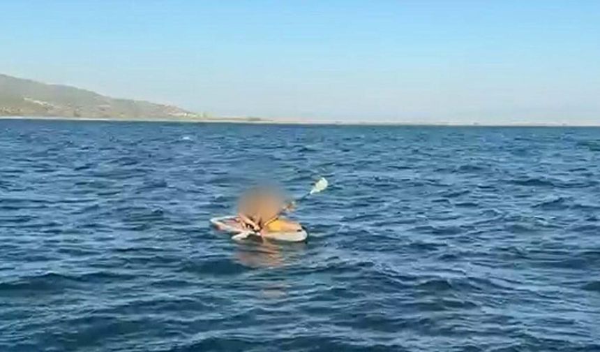 Kürek sörfü yaparken denizde sürüklenen 2 kişi kurtarıldı!