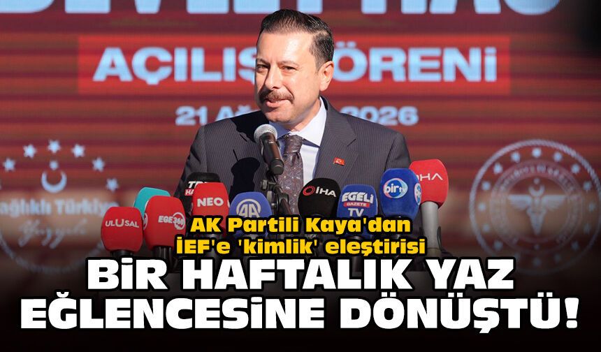 AK Partili Kaya'dan İEF'e 'kimlik' eleştirisi: Bir haftalık yaz eğlencesine dönüştü!