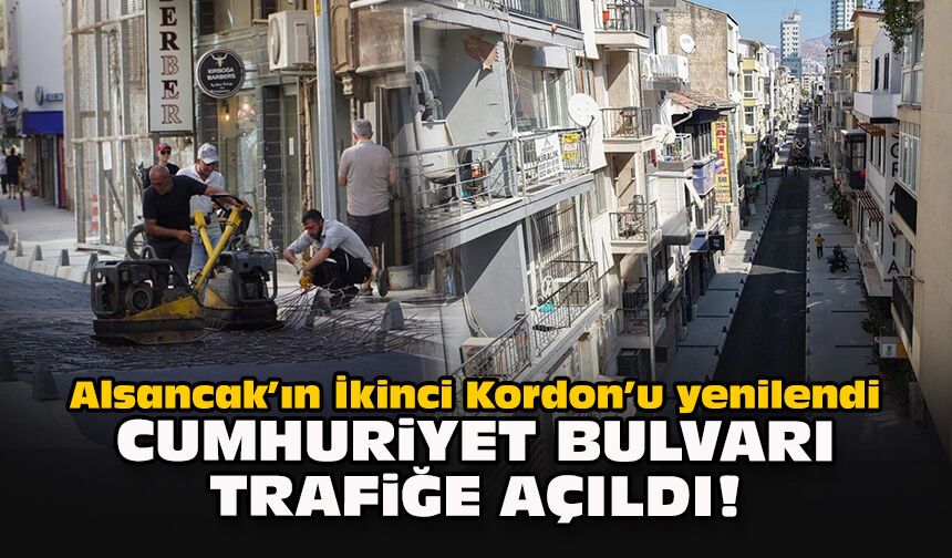 Alsancak’ın İkinci Kordon’u yenilendi: Cumhuriyet Bulvarı trafiğe açıldı!