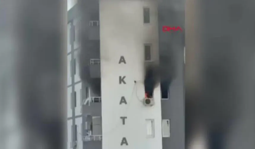 7 katlı apartmanda yangın paniği!