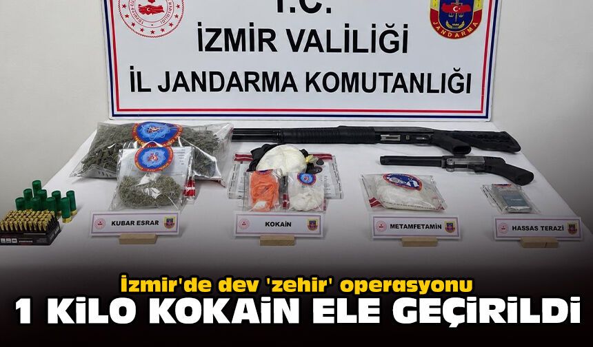 İzmir'de dev 'zehir' operasyonu: 1 kilo kokain ele geçirildi