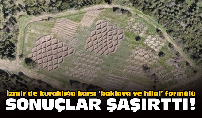 İzmir'de kuraklığa karşı ‘baklava ve hilal’ formülü: Sonuçlar şaşırttı!
