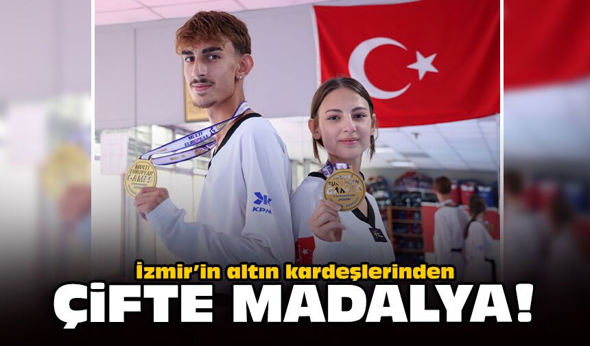 İzmir’in altın kardeşlerinden çifte madalya
