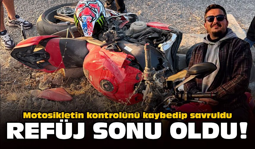 Motosikletin kontrolünü kaybedip savruldu: Refüj sonu oldu!