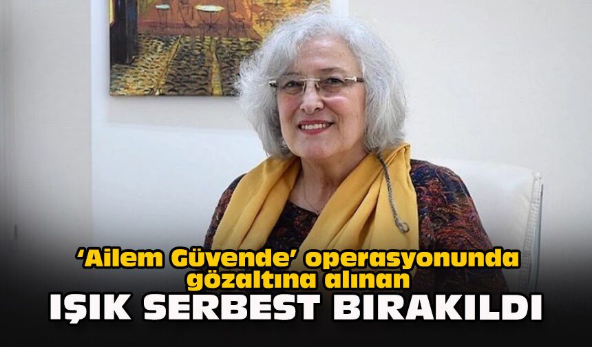 "Ailem Güvende" operasyonunda gözaltına alınan Işık serbest bırakıldı