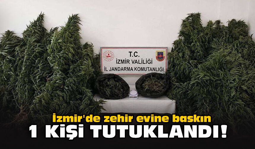 İzmir'de zehir evine baskın... 1 kişi tutuklandı!