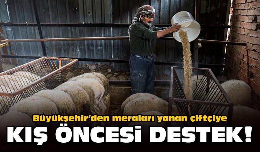 Büyükşehir’den meraları yanan çiftçiye kış öncesi destek