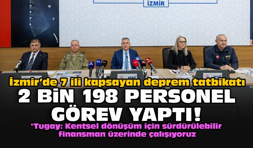 İzmir’de 7 ili kapsayan deprem tatbikatı: 2 bin 198 personel görev yaptı!