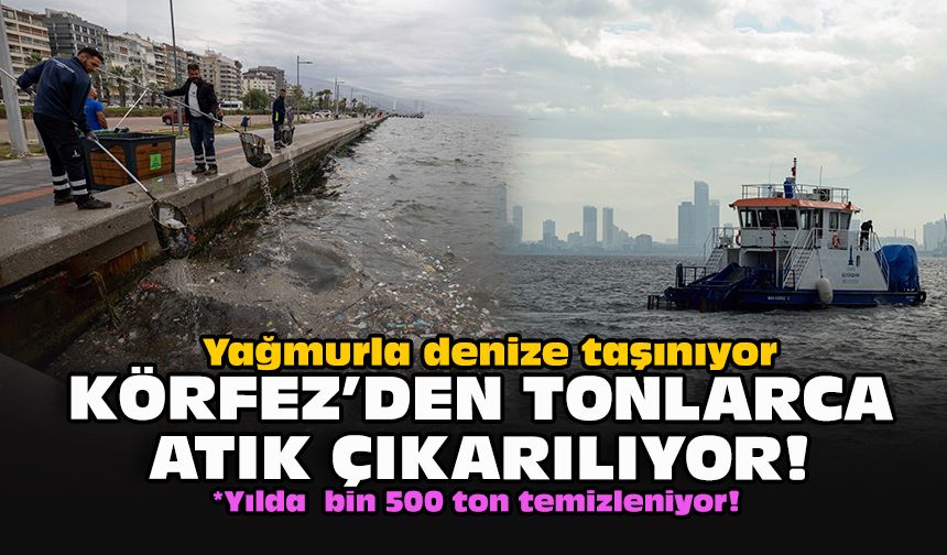 Yağmurla denize taşınıyor: Körfez’den tonlarca atık çıkarılıyor!