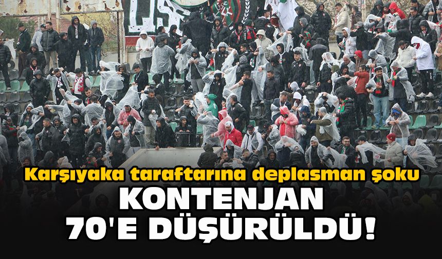 Karşıyaka taraftarına deplasman şoku: Kontenjan 70'e düşürüldü!
