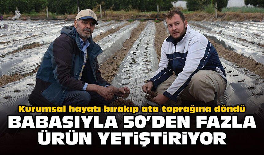 Kurumsal hayatı bırakıp ata toprağına döndü: Babasıyla 50’den fazla ürün yetiştiriyor