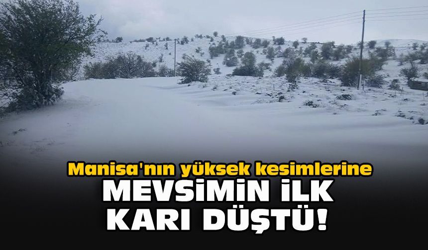 Manisa'nın yüksek kesimlerine mevsimin ilk karı düştü!