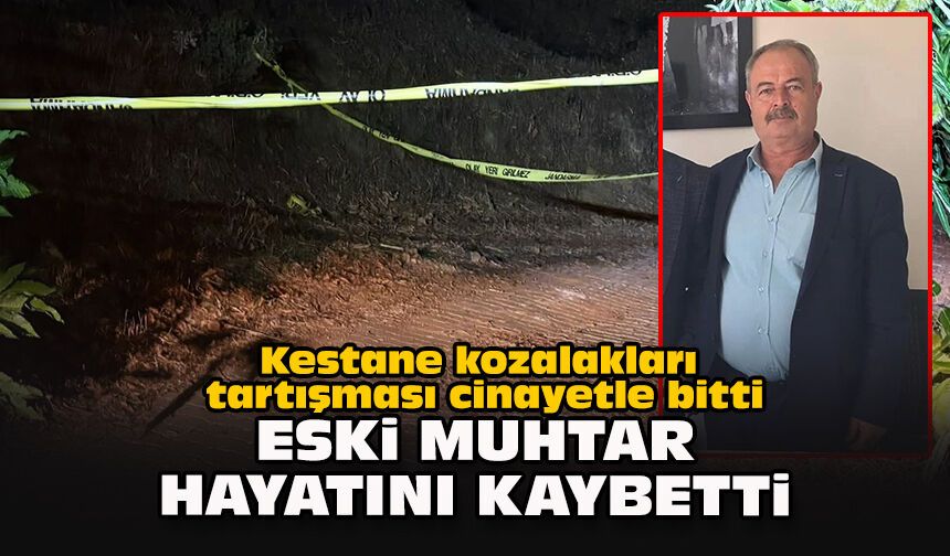 Kestane kozalakları tartışması cinayetle bitti: Eski muhtar hayatını kaybetti