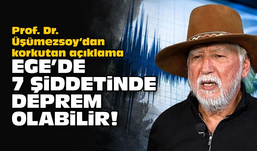 Prof. Dr. Üşümezsoy’dan korkutan açıklama: Ege’de 7 büyüklüğünde deprem olabilir!