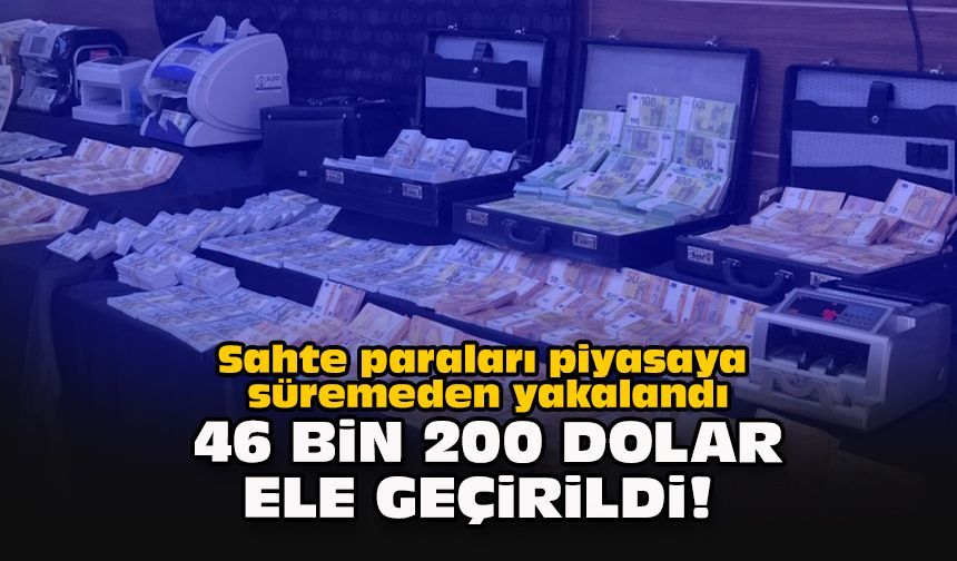 Sahte paraları piyasaya süremeden yakalandı: 46 bin 200 dolar ele geçirildi!