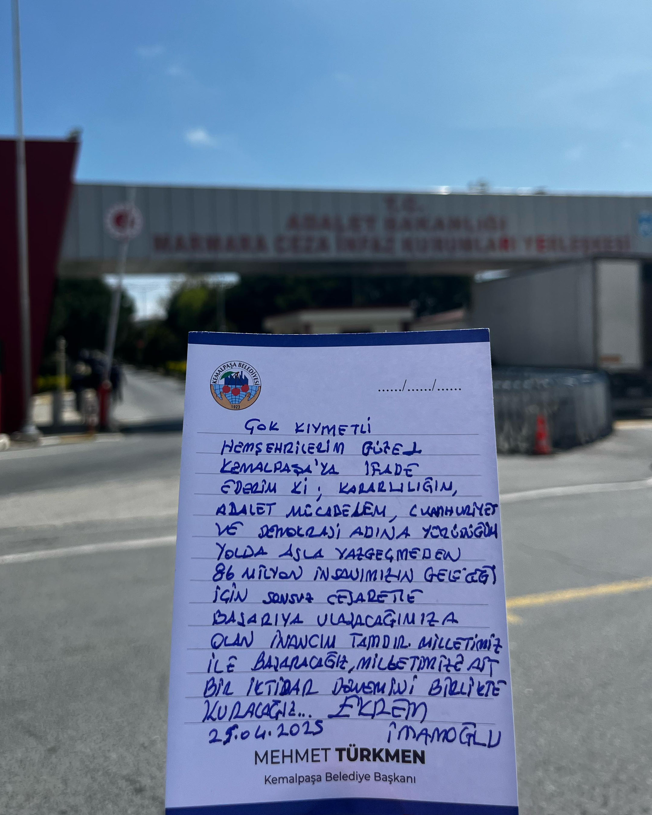 Ekrem İmamoğlu Kemalpaşa Notu