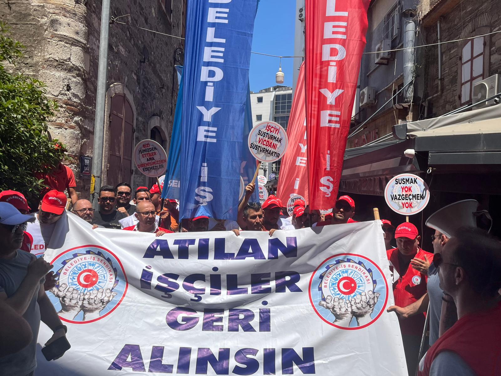 Buyuksehirden Cikarilan Isciler Icin Belediye Is Sendikasindan Eylem 4