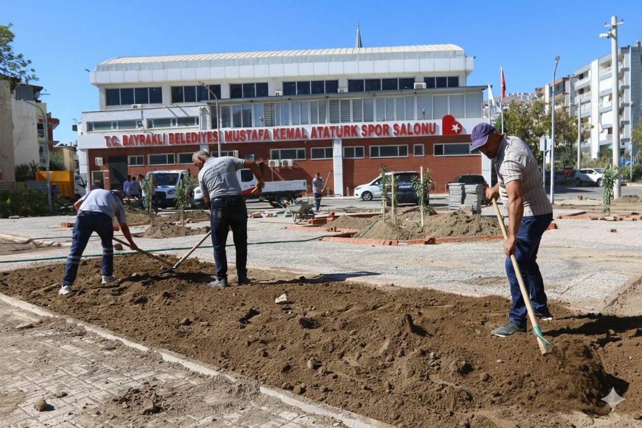 Bayraklı'da Parklar Yenileniyor (7)