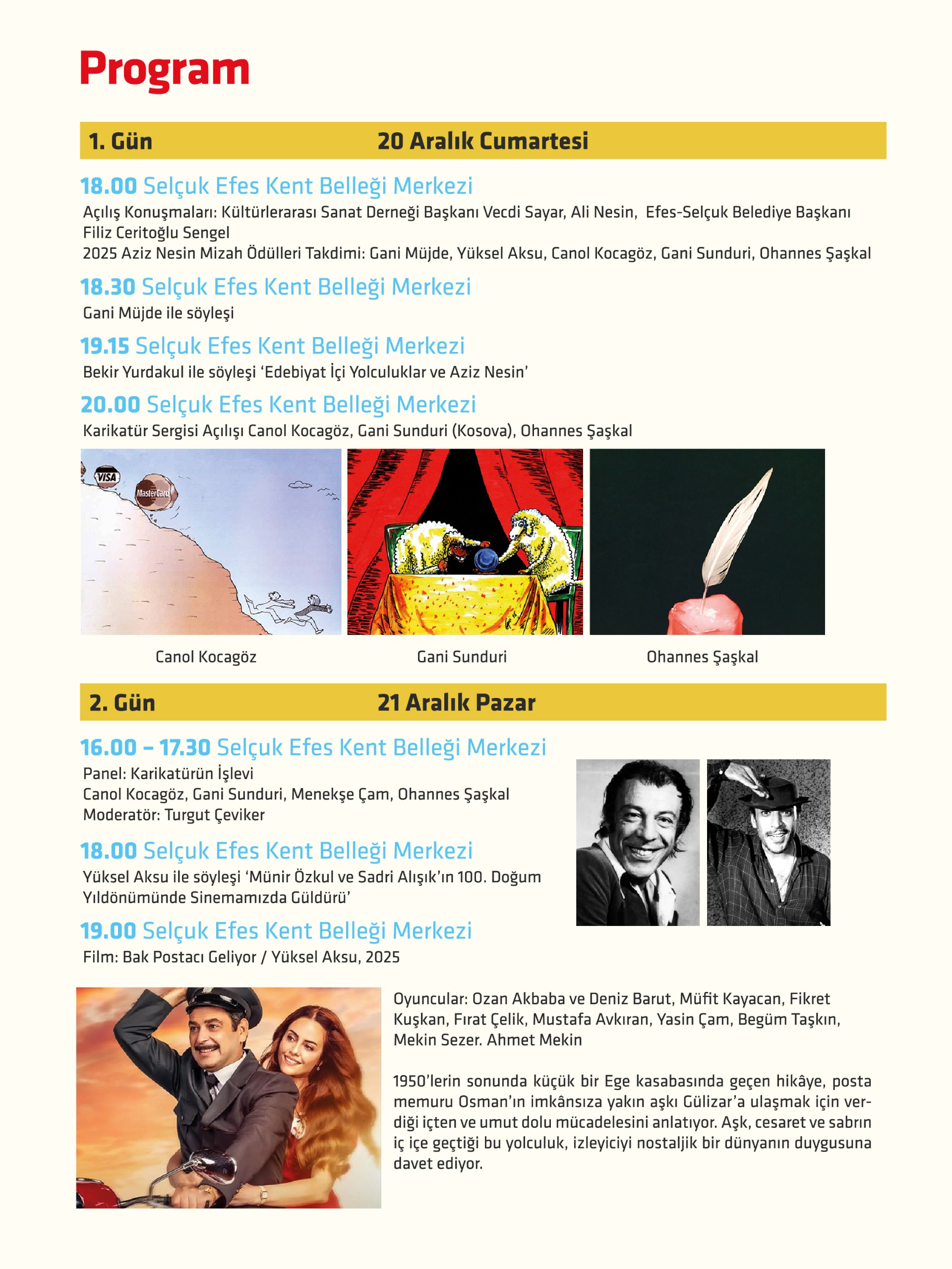 Izmir Uluslararasi Mizah Festivali Selcukta Basliyor 4