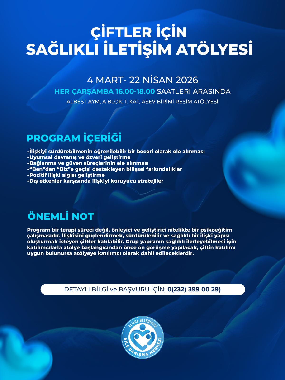 Aliaga Belediyesinden Ciftler Icin Saglikli Iletisim Atolyesi 1