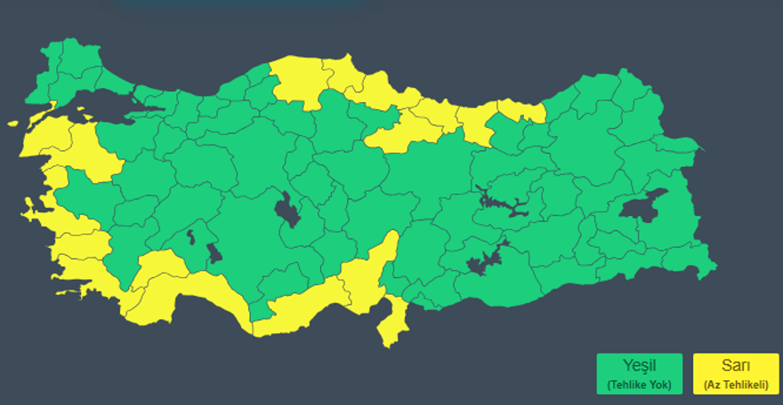 Izmire Sari Kodlu Uyari Yagislar Devam 3
