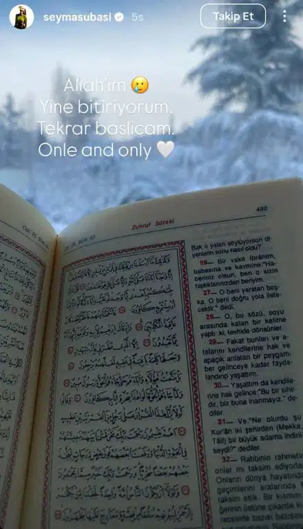 Uyusturucu Testi Sonuclarini Bekleyen Seyma Subasidan Kuran Paylasimi 1