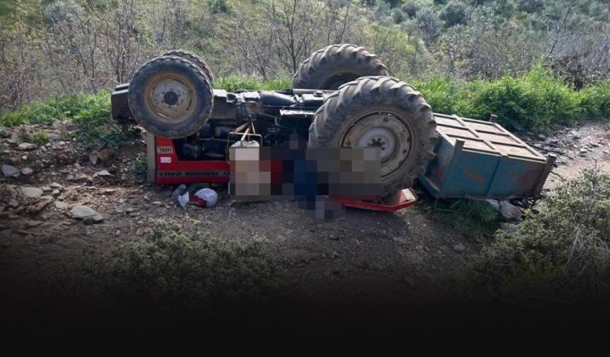 Kontrolden çıkan traktör devrildi... Bir aile yok oldu!