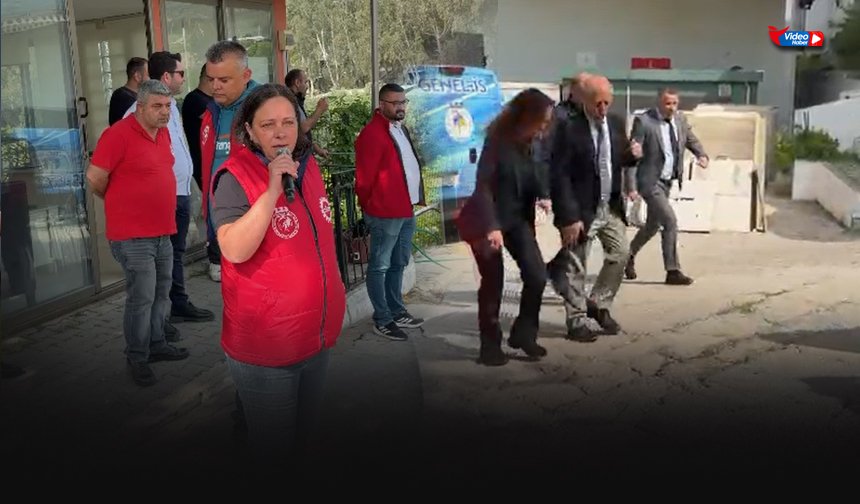 Karşıyaka'daki resmi ziyarette 'eylem' gerginliği... Başkan Yıldız cevap vermedi!