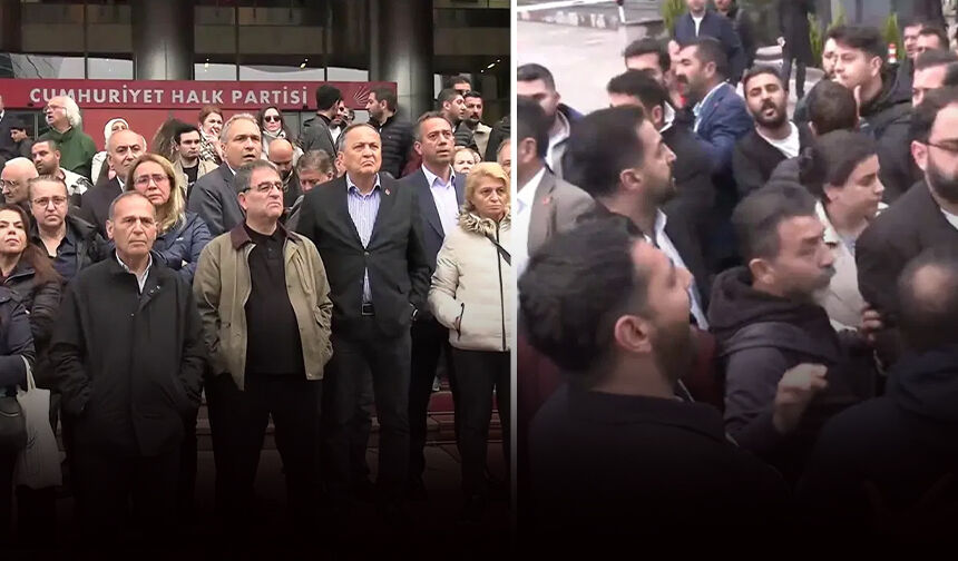 CHP Genel Merkezi önünde 'tahliye' gerginliği: Arbede çıktı!