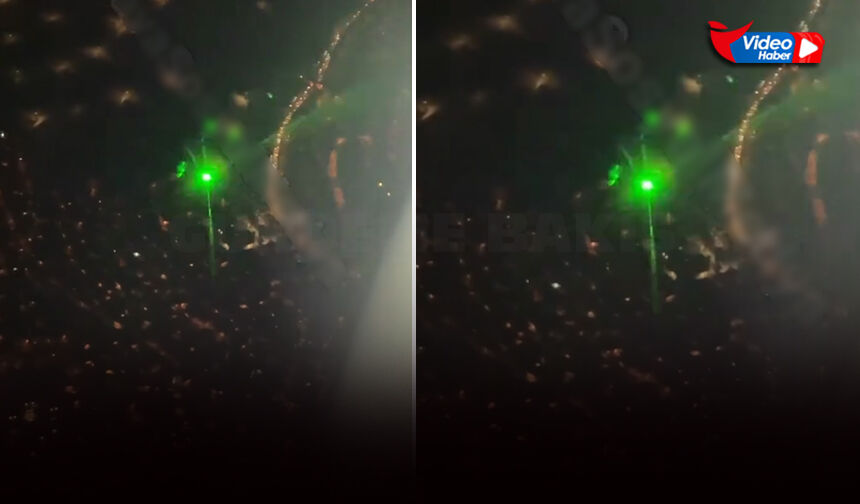 Felakete ramak kala... İzmir uçağına lazer tuttular