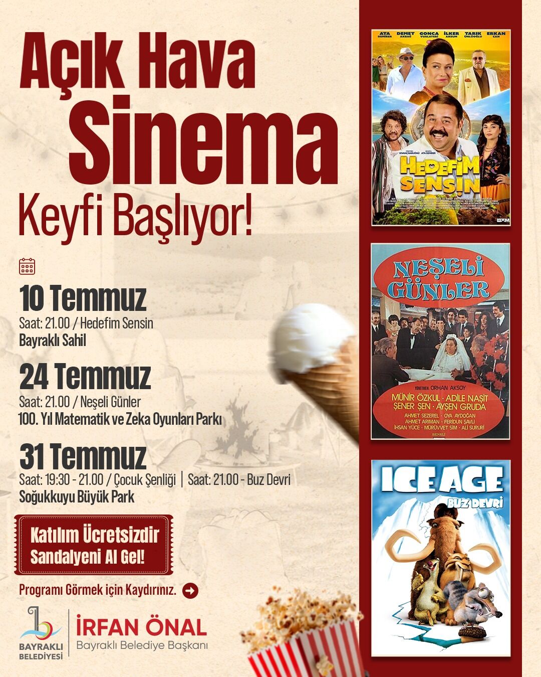 Bayrakli’da Açik Hava Si̇nema Günleri̇ Başliyor (2)