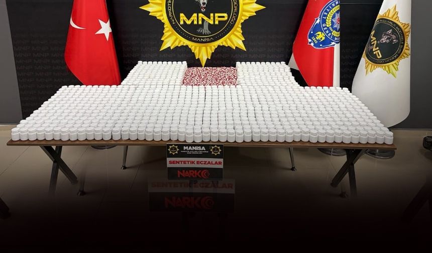 Manisa'da dev uyuşturucu baskını: 57 bin sentetik ecza ele geçirildi!